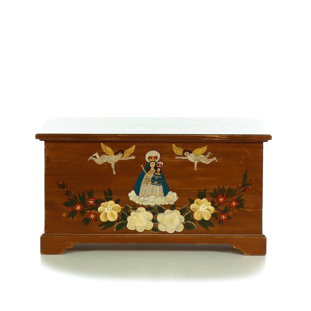 Selská malovaná truhlice z masivu Svět pokladů