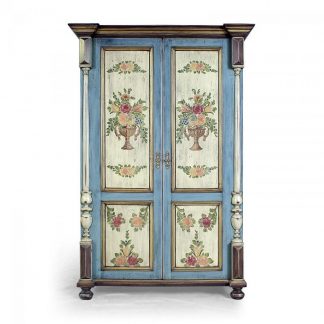 Malovaná dvoudveřová šatní skříň