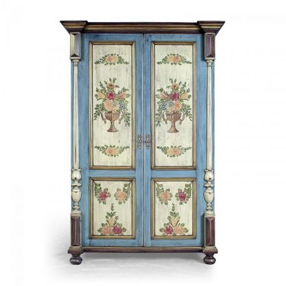 Malovaná dvoudveřová šatní skříň se sloupy