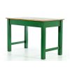 Repasovaný zelený stůl z masivního smrkového dřeva