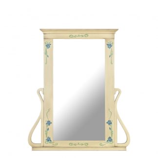 Malované secesní závěsné zrcadlo