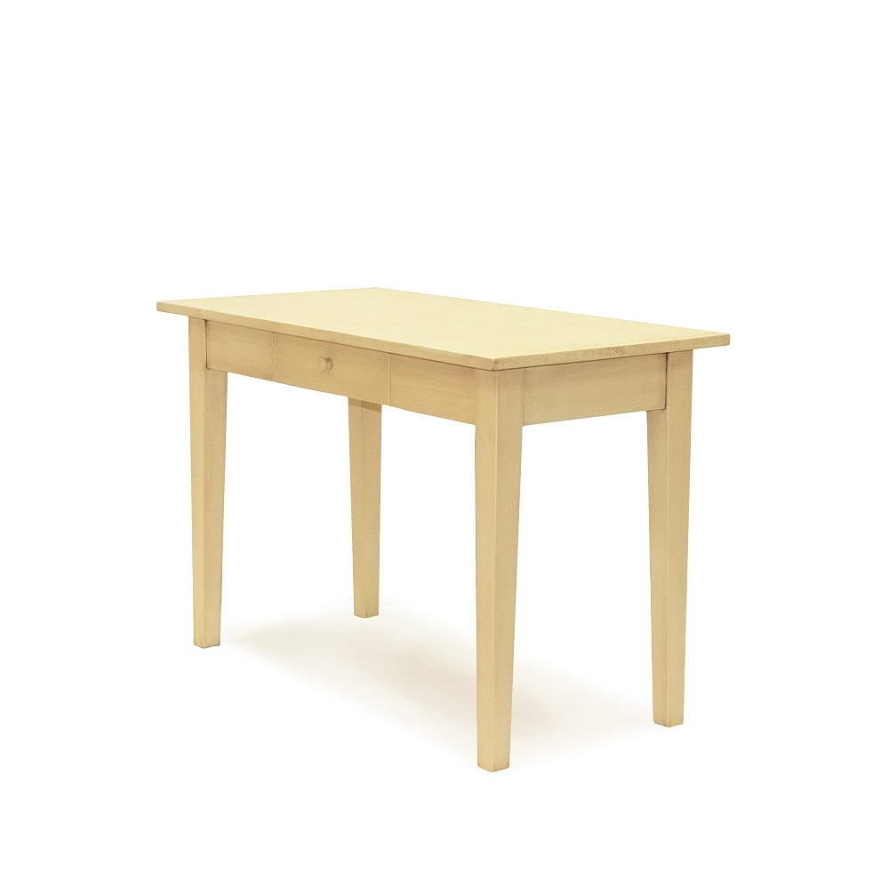 Bílý patinovaný jídelní stolek z masivního dřeva