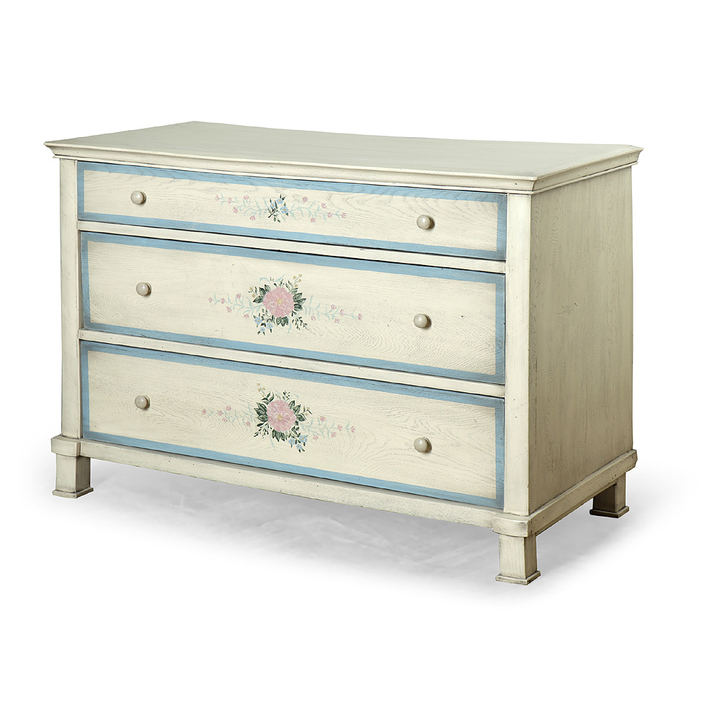 Malovaná repasovaná dubová komoda