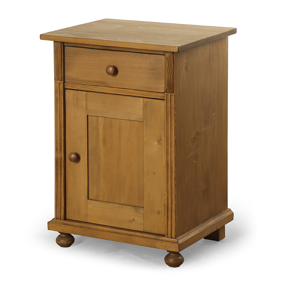 IDZ369c Klasický noční stolek z masivního smrkového dřeva Klasický noční stolek z masivního smrkového dřeva