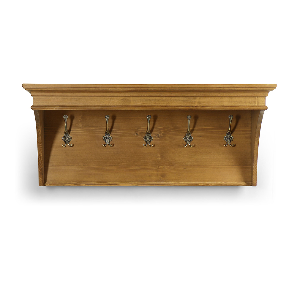 Předsíňová věšáková stěna z masivního smrkového dřeva