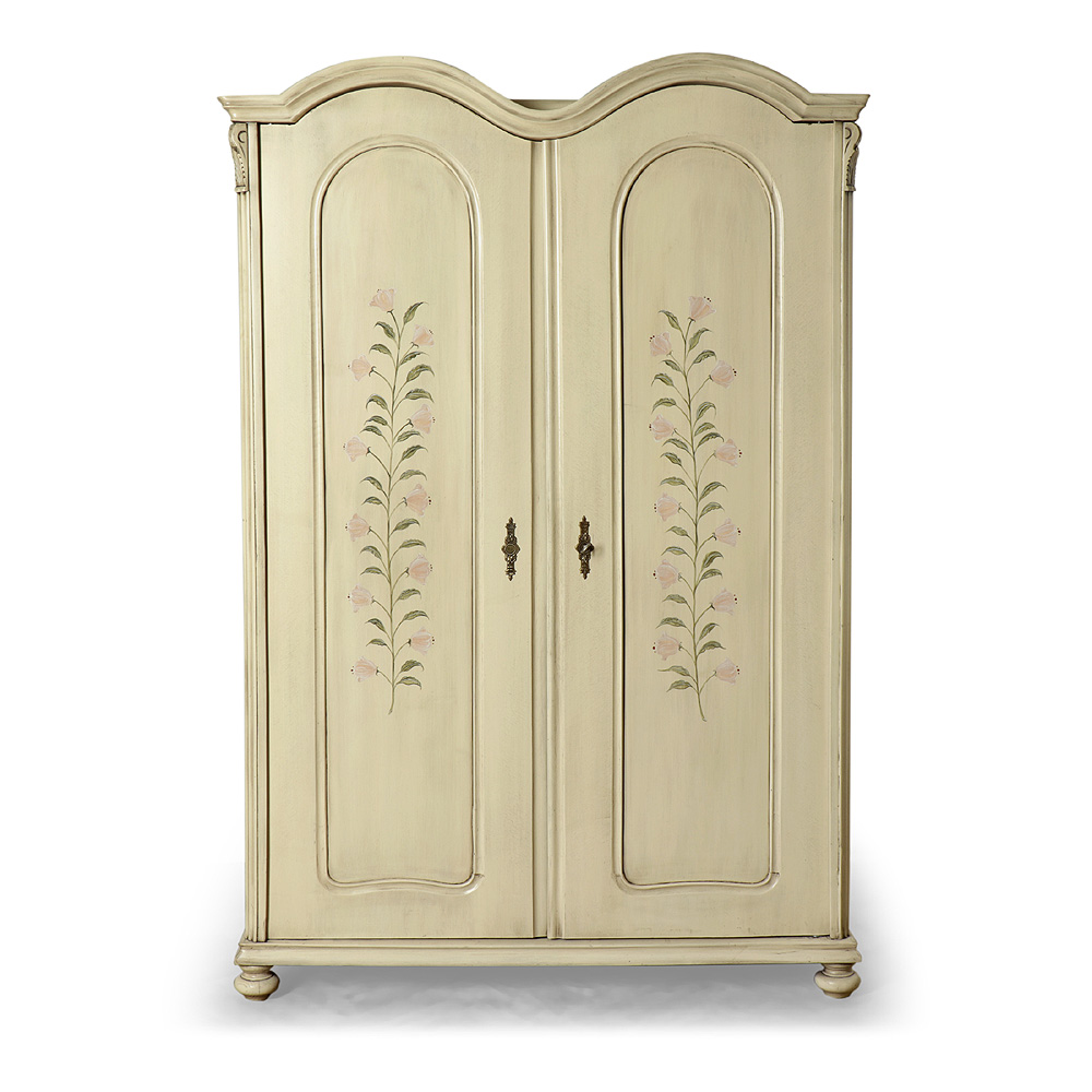 Kombinovaná malovaná šatní skříň z počátku minulého století