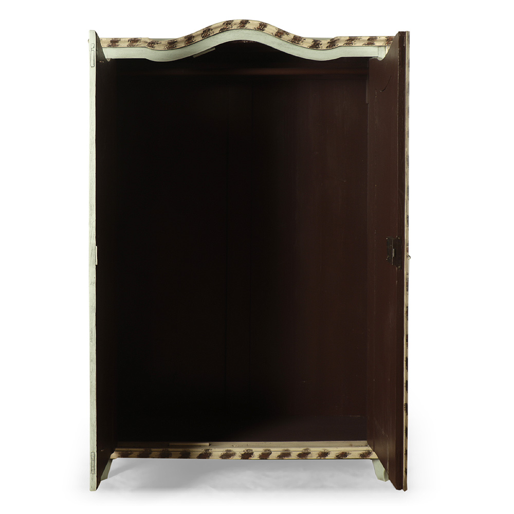 Klasická selská malovaná skříň z masivního dubu