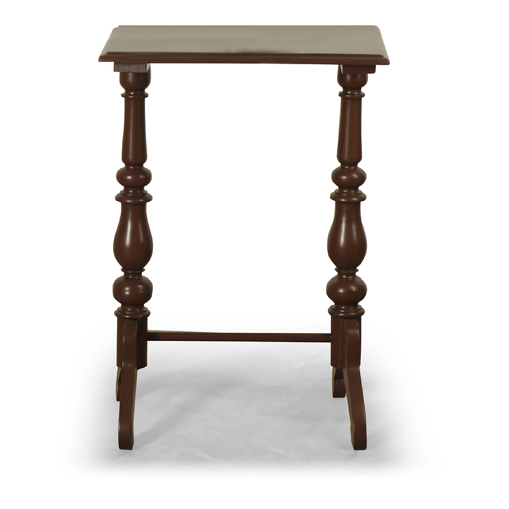 Malý repasovaný stolek se soustruženými nohami