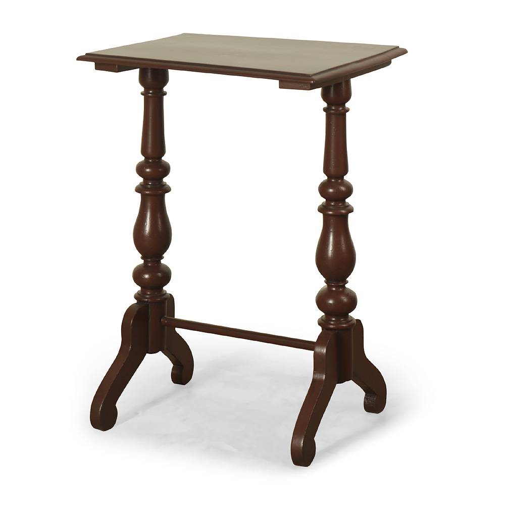 Malý repasovaný stolek se soustruženými nohami