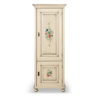 Jednodveřová malovaná skříň s vnitřními policemi