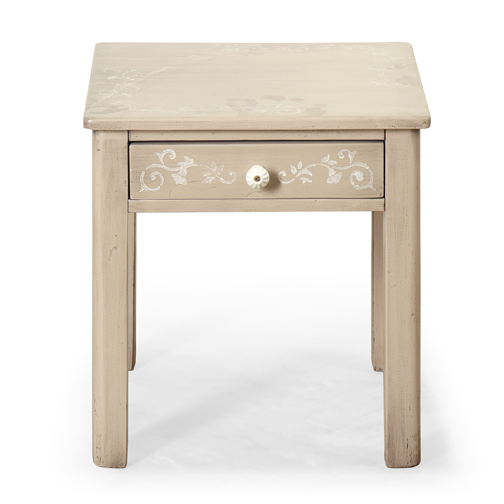 IDZ395a Bohatě malovaný repasovaný stoleček Bohatě malovaný repasovaný stoleček