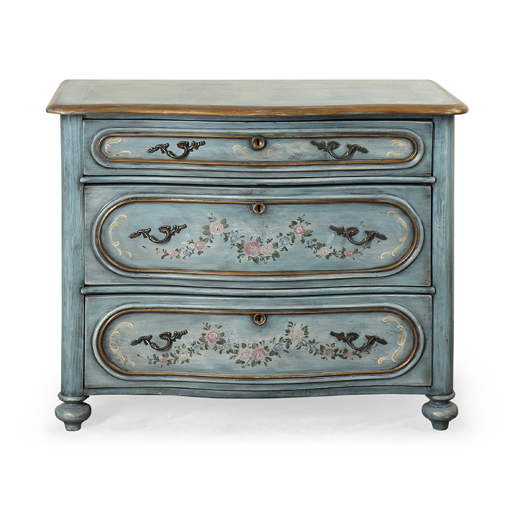 Restaurovaná malovaná komoda v rokokovém stylu